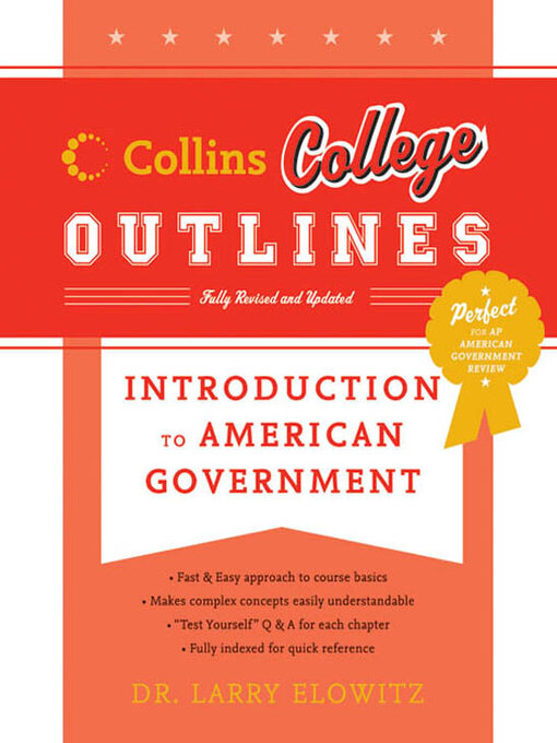 Title details for Introduction to American Government by Larry Elowitz - Available